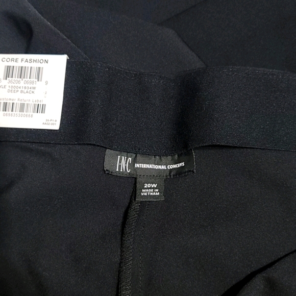 INC Black Tear-Away Pull-On Workwear Pants - Picture 3 of 7